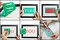 Fall Silk Screen Stencils Reusable Self Adhesive Chalk Mesh Stencils